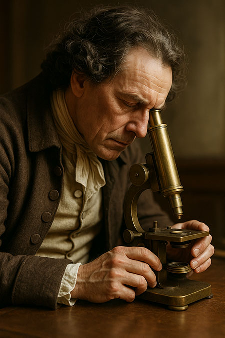 Experte studiert Details seines Forschungsgegenstands