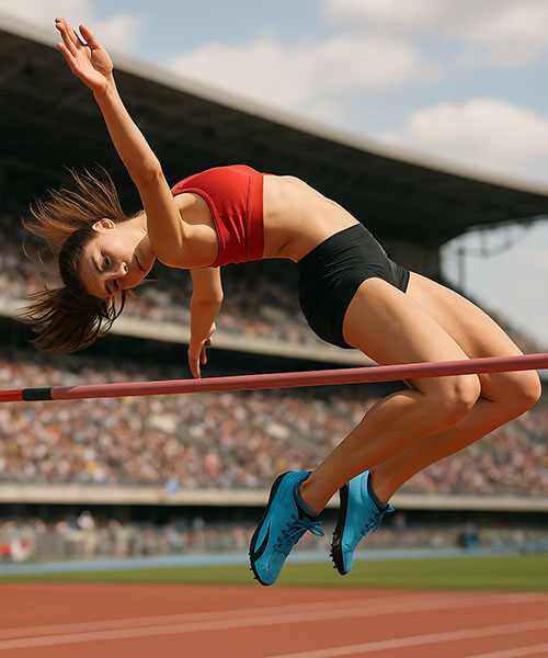 Hochsprung mit Messlatte